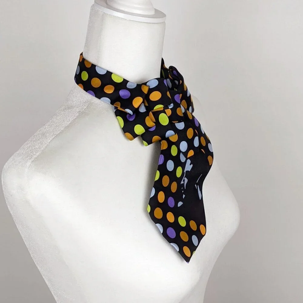 Ogsplosh Women's Ascot Scarf Polka Dots And Elvis